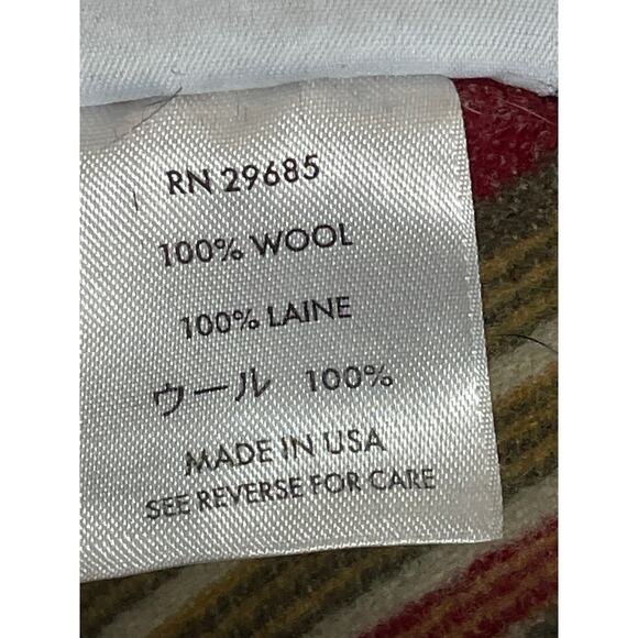 Vintage Pendleton Blanket Sz King Cuddledown Woolen Mills 100% Wool Made in USA - Picture 8 of 14